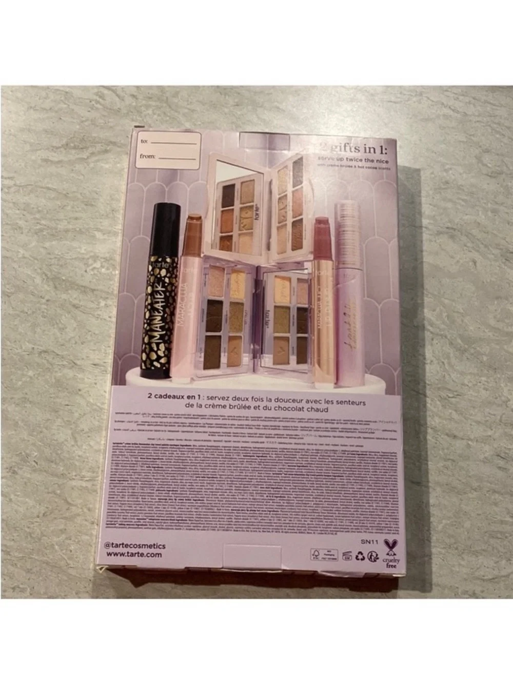 tarte Kindness Cafe Eyeshadow & Makeup Set - Pink and Gold Accents